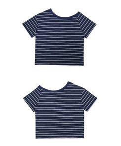 半袖Tシャツ ワンショルダーストライプ半袖Tシャツ
