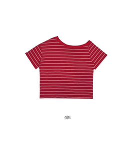 半袖Tシャツ ワンショルダーストライプ半袖Tシャツ