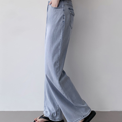 【丈別】ポケットワイドデニムパンツ MID DENIM