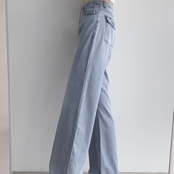 【丈別】ポケットワイドデニムパンツ MID DENIM