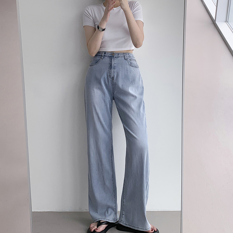 【丈別】ポケットワイドデニムパンツ MID DENIM