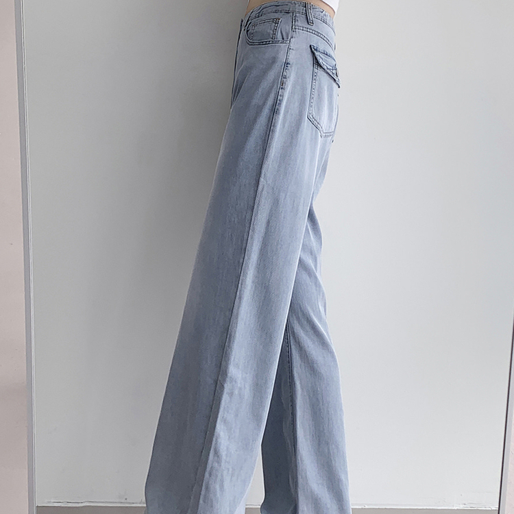 【丈別】ポケットワイドデニムパンツ MID DENIM