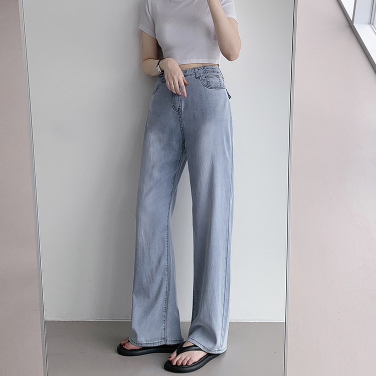 【丈別】ポケットワイドデニムパンツ MID DENIM