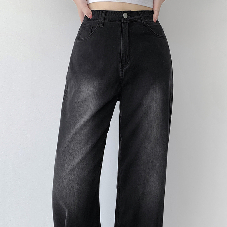 【丈別】ポケットワイドデニムパンツ BLACK DENIM