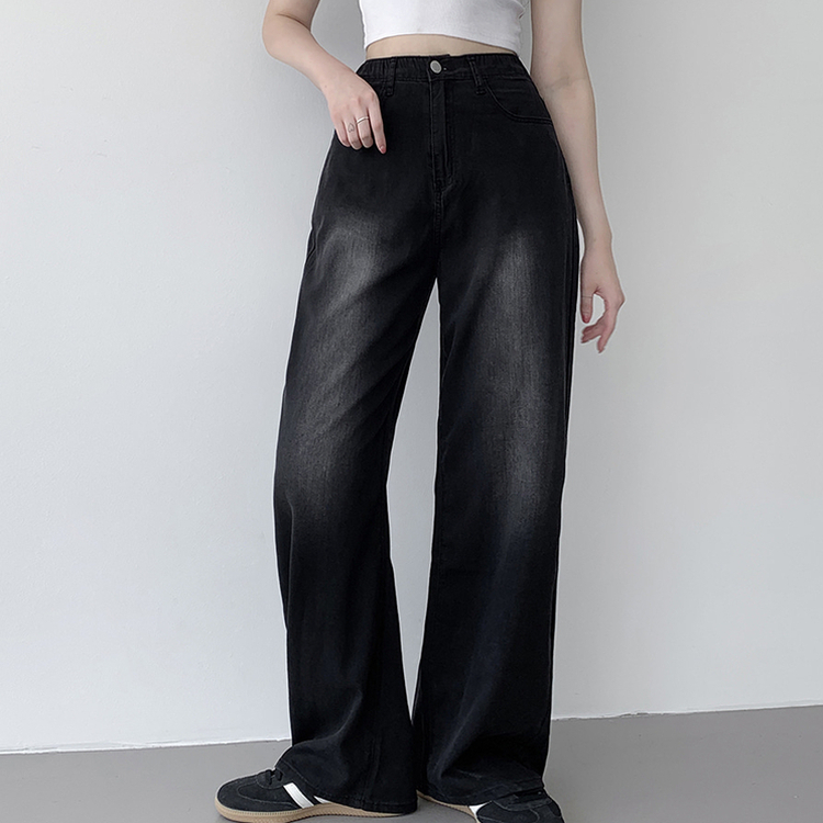 【丈別】ポケットワイドデニムパンツ BLACK DENIM