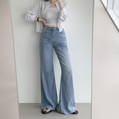 丈別パンツ 【丈別】フレアブーツカットワイドデニムパンツ LIGHT DENIM