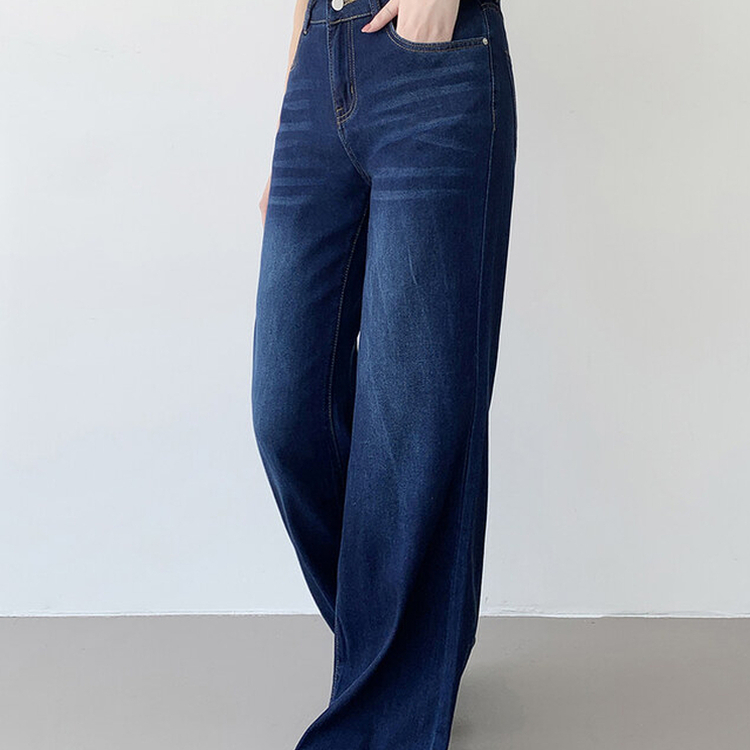 【丈別】フレアブーツカットワイドデニムパンツ DEEP DENIM
