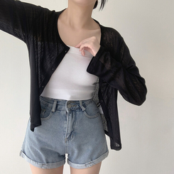 カーディガン デイリーサマーカーディガン BLACK