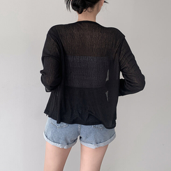 カーディガン デイリーサマーカーディガン BLACK