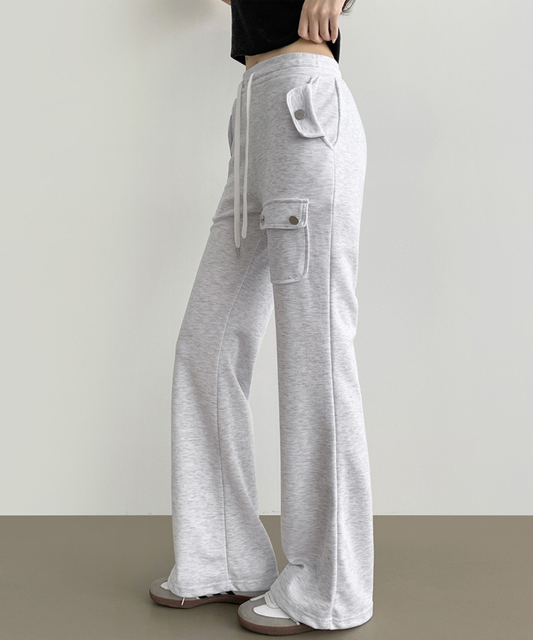 セミブーツカットバンディングパンツ(8color) WHITE OATMEAL