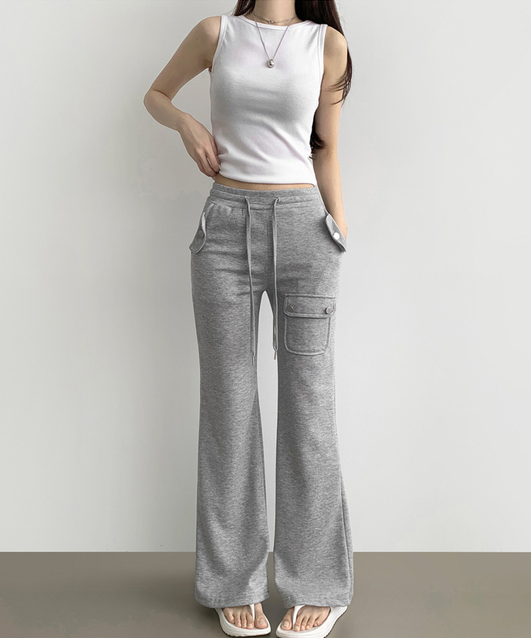 セミブーツカットバンディングパンツ(8color) MELANGE