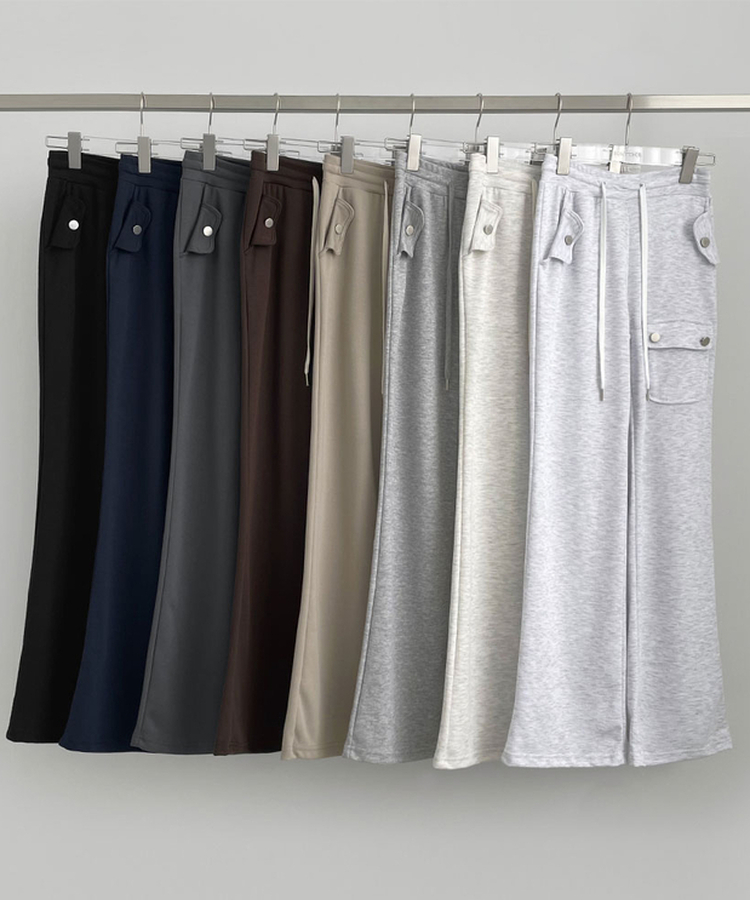 セミブーツカットバンディングパンツ(8color)