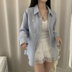 ミニスカート バンディングシースルーフリルミニスカート WHITE