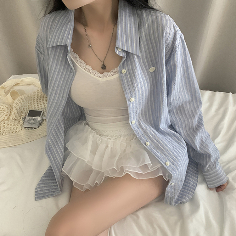 バンディングシースルーフリルミニスカート WHITE