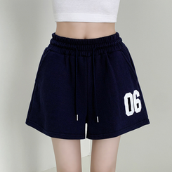 ツーピース 【SET】アンバランス半袖Tシャツ ショートパンツ NAVY