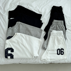 ツーピース 【SET】アンバランス半袖Tシャツ ショートパンツ