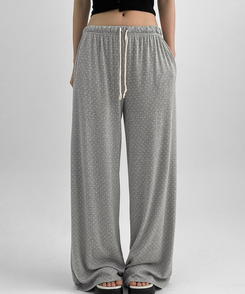 ワイドドットバンディングパンツ GREY