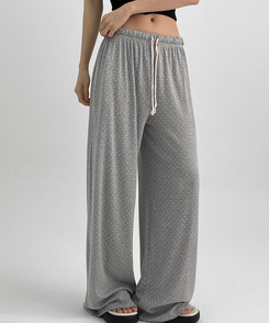 ワイドドットバンディングパンツ GREY
