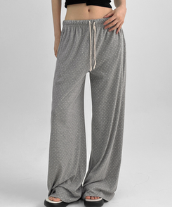 ワイドドットバンディングパンツ GREY