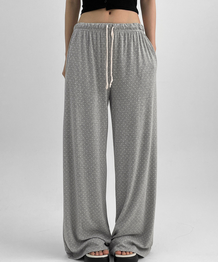 ワイドドットバンディングパンツ GREY