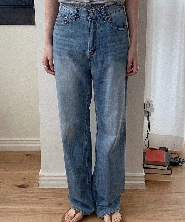 オナードワイドデニムパンツ MID DENIM