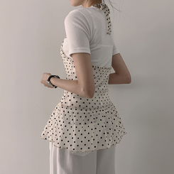 ドットシースルーキャミ Birthday room キャミソール ドット柄レースキャミ/dot lace