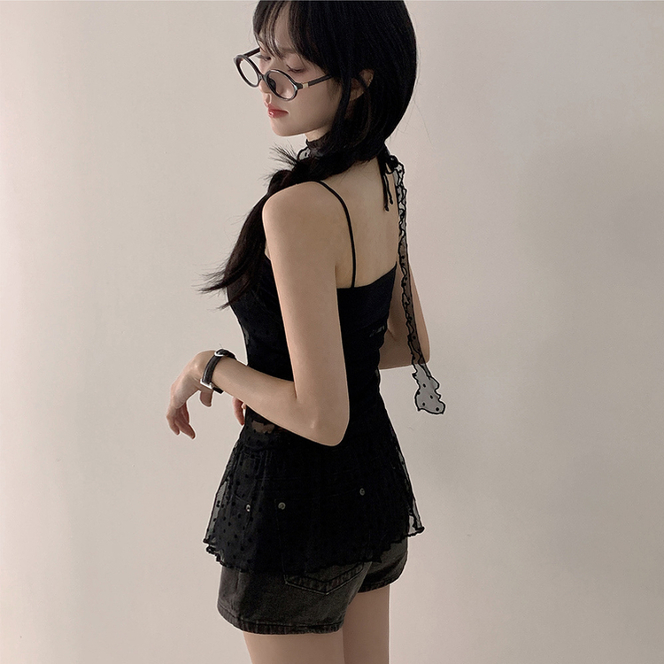 ドットシースルーキャミ 楽天市場】【OUTLET SALE】トップス《シアードットキャミ付き