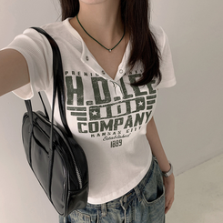 半袖Tシャツ スナップレタリング半袖Tシャツ(5color) IVORY