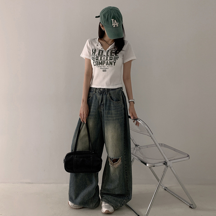 スナップレタリング半袖Tシャツ(5color) IVORY