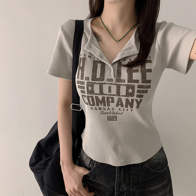 スナップレタリング半袖Tシャツ(5color) BEIGE