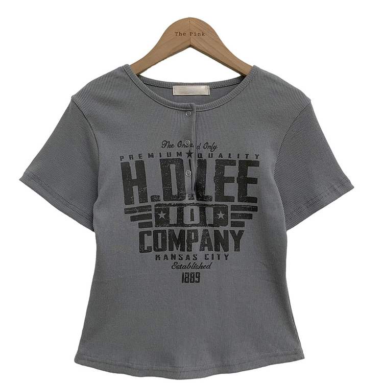 スナップレタリング半袖Tシャツ(5color)