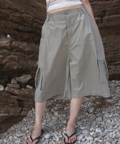 ショートパンツ サイドバンディングサマーバミューダパンツ BEIGE