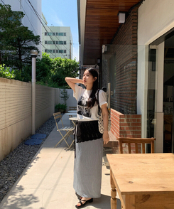 半袖Tシャツ カットプリンティング半袖Tシャツ IVORY