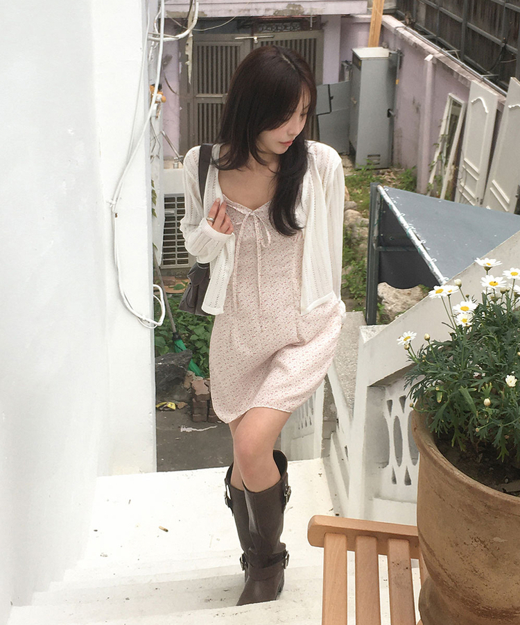 レザーベルトバックルロングブーツ BROWN