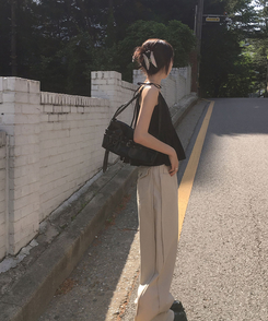 バッグ ベルトバックルショルダークロスバッグ BLACK