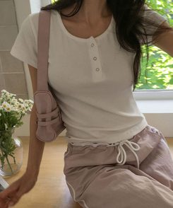 バッグ ベルトバックルショルダークロスバッグ PINK