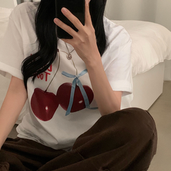 半袖Tシャツ チェリーリング半袖Tシャツ IVORY