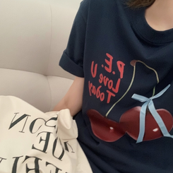 半袖Tシャツ チェリーリング半袖Tシャツ NAVY