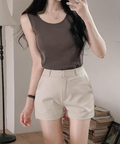 ショートパンツ ハーフショートパンツ BEIGE