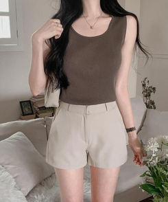 ショートパンツ ハーフショートパンツ BEIGE
