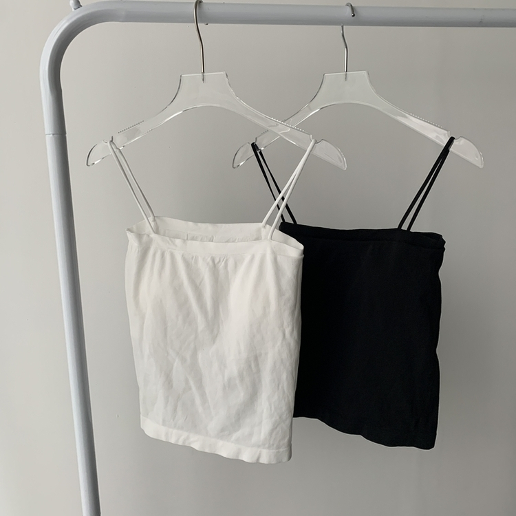 【SET カップ付き】アンバランスシースルーTシャツ キャミソール