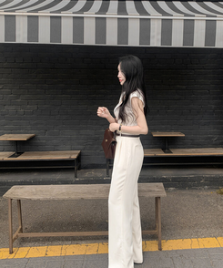 ニット Vキャップスリーブサマーニット(5color) IVORY