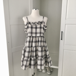 ミニワンピース モーリーガールチェックワンピース