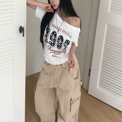 半袖Tシャツ 1997オフショルダー半袖Tシャツ IVORY