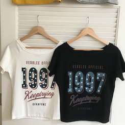 半袖Tシャツ 1997オフショルダー半袖Tシャツ