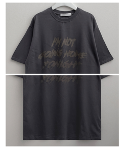 半袖Tシャツ バイカラーレタリングオーバー半袖Tシャツ(6color)