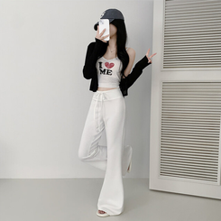 トレーニングパンツ バンディングブーツカットトレーニングパンツ(5color) WHITE