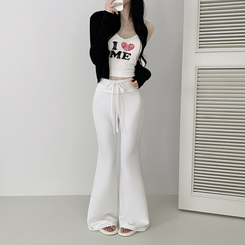 トレーニングパンツ バンディングブーツカットトレーニングパンツ(5color) WHITE