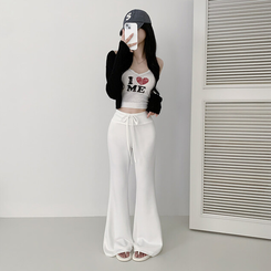 トレーニングパンツ バンディングブーツカットトレーニングパンツ(5color) WHITE