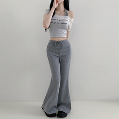 トレーニングパンツ バンディングブーツカットトレーニングパンツ(5color) GREY